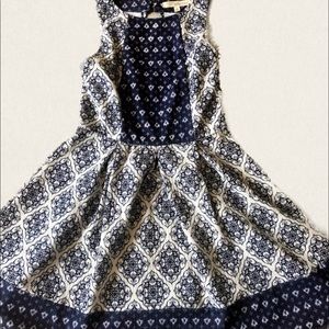 Rewind Skater Printed Above the Knee Dress (M)